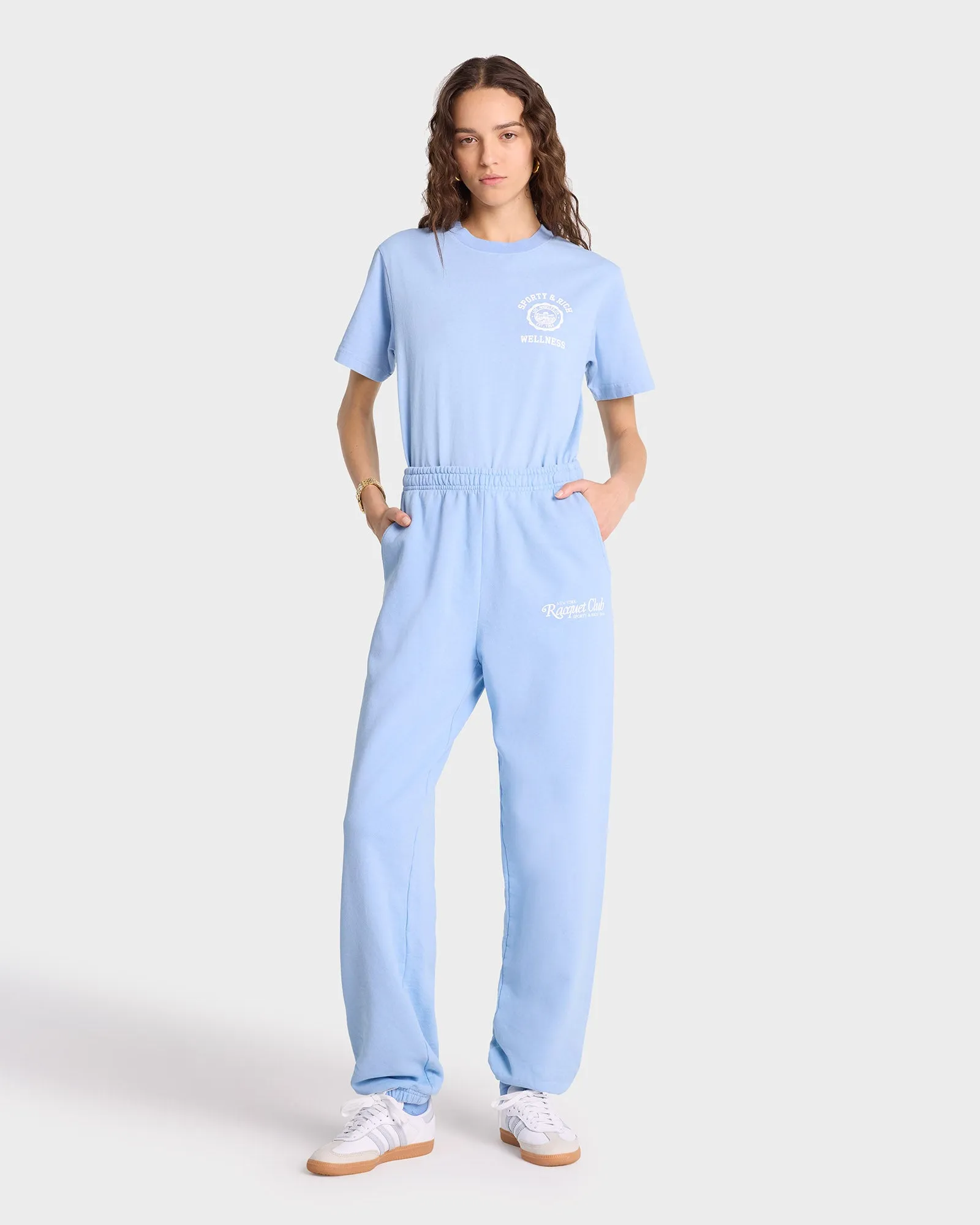 94 Racquet Club Sweatpant - Sky Blue/White sold by Sporty and Rich product image thumbnail 3