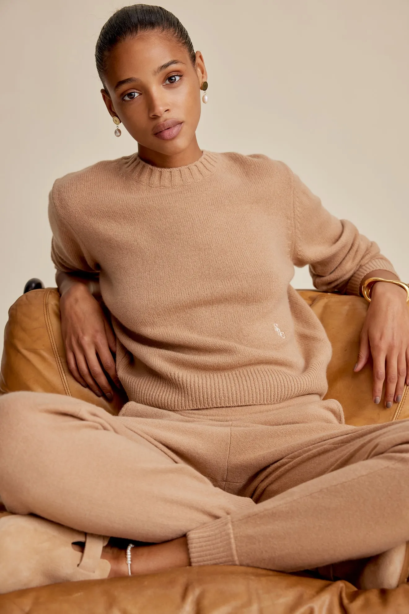 SRC Cashmere Sweatpant - Camel sold by Sporty and Rich product image thumbnail 5