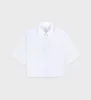SRC Cropped Shirt - White/Light Blue sold by Sporty and Rich