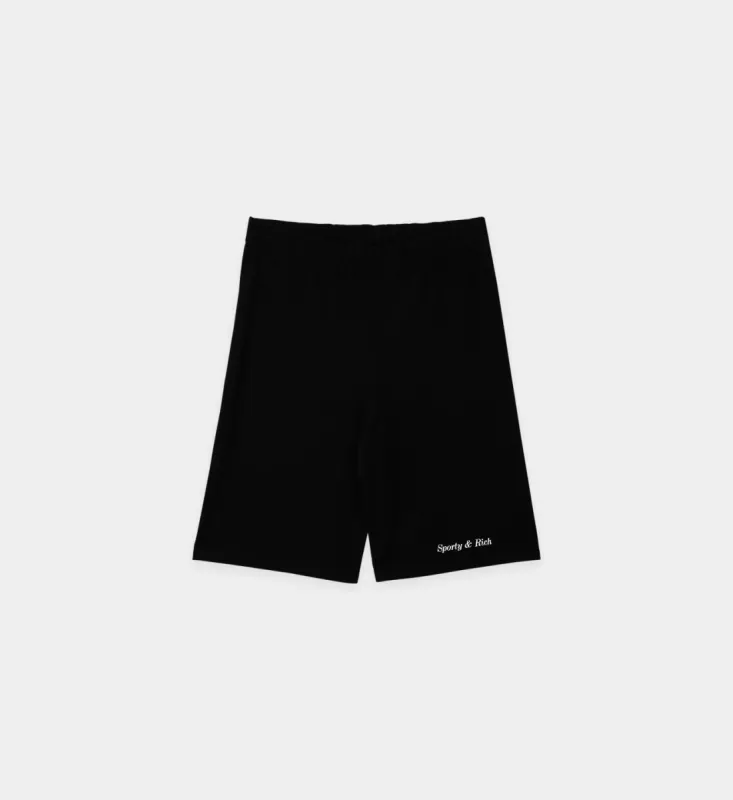 Classic Logo Biker Short - Black sold by Sporty and Rich