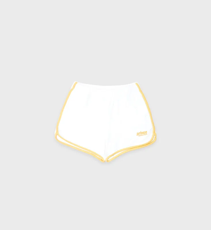 Prince Sporty Terry Short - White/Yellow sold by Sporty and Rich