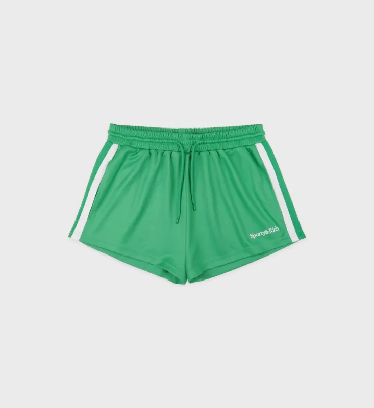 Serif Logo Roller Short - Verde/White sold by Sporty and Rich
