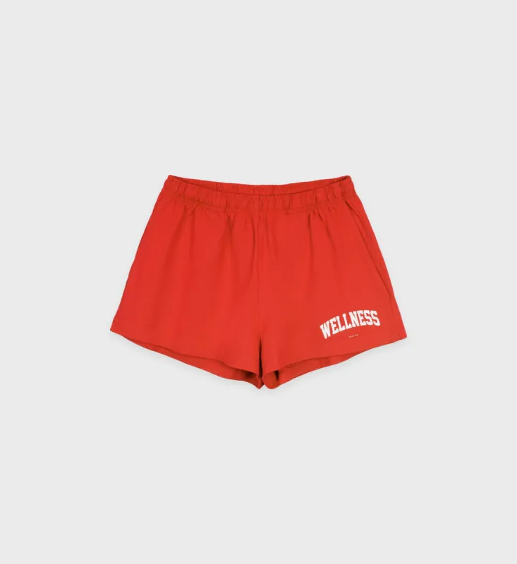 Wellness Ivy Disco Short - Red Clay/White sold by Sporty and Rich