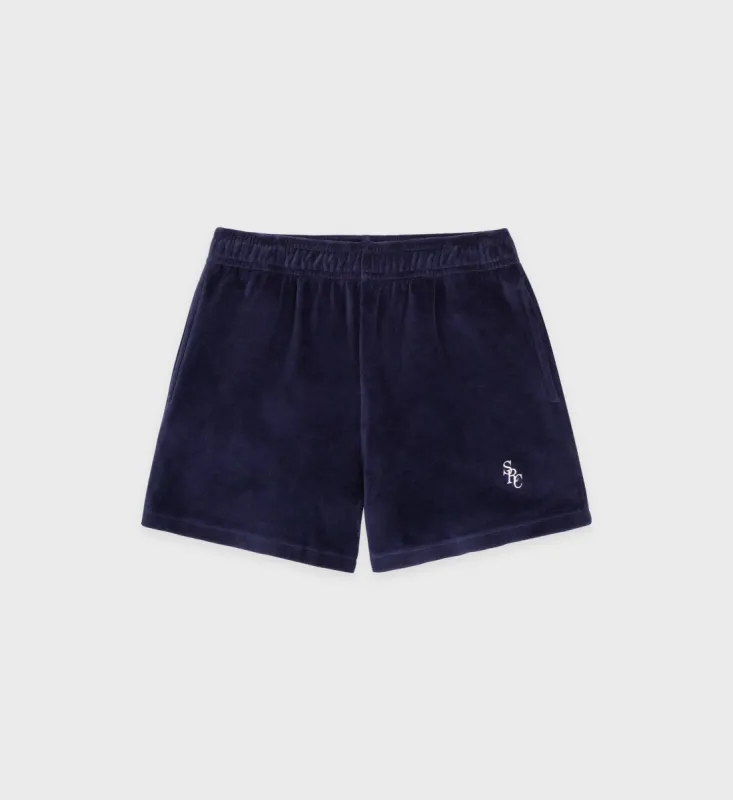 SRC Velour Short - Navy/White sold by Sporty and Rich