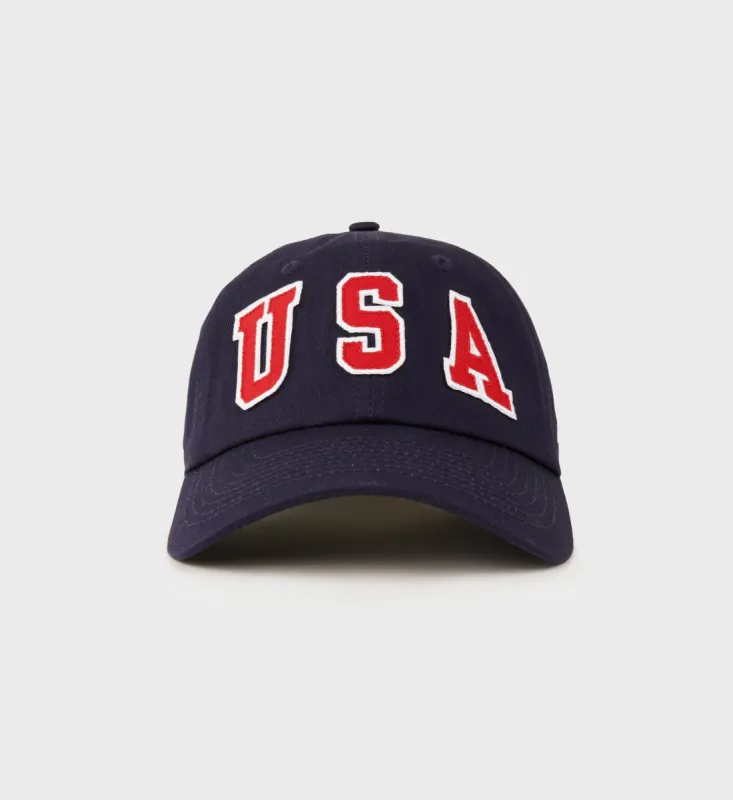 USA Hat - Navy/Sports Red/ White sold by Sporty and Rich