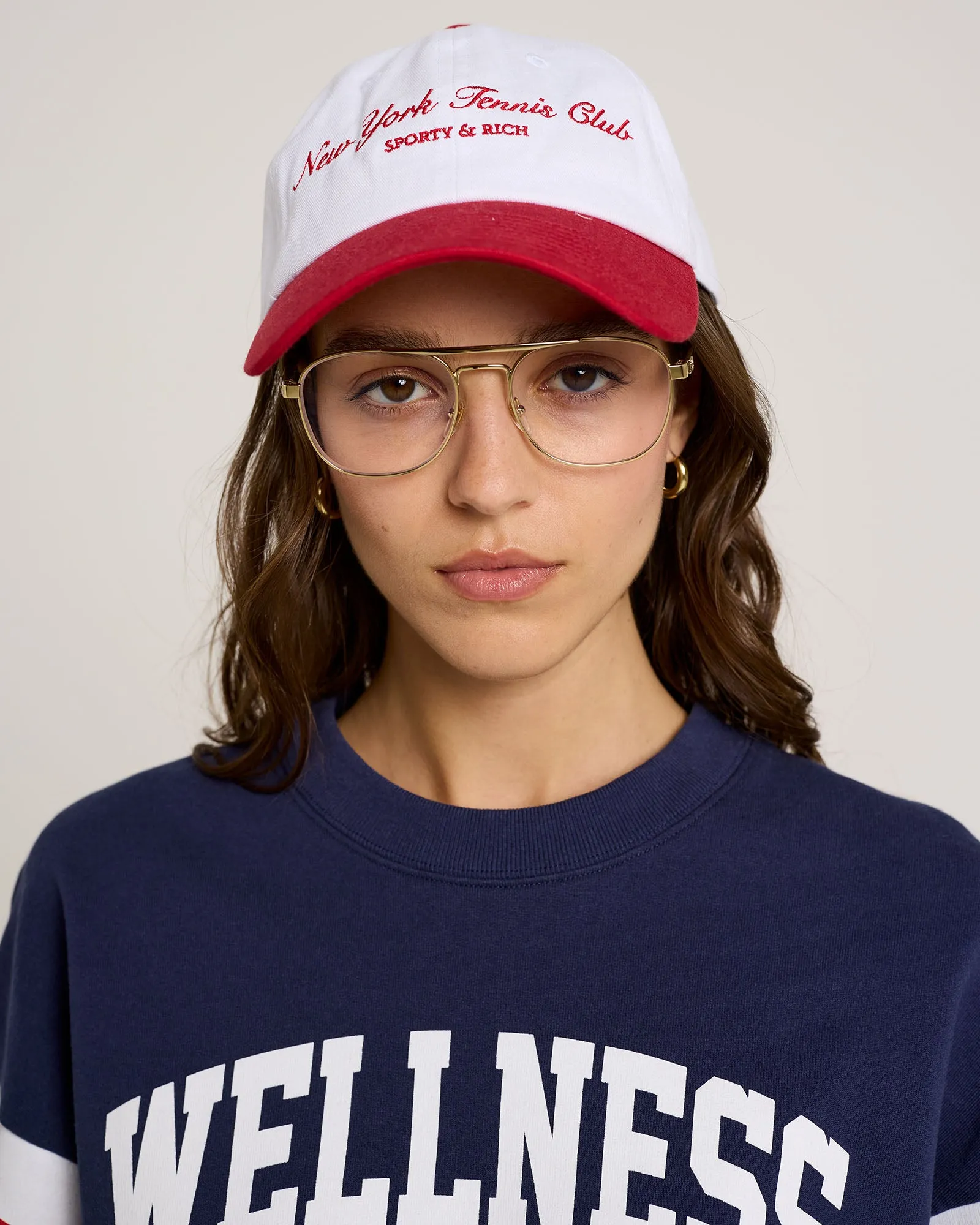 NY Tennis Club Hat - White/Red sold by Sporty and Rich product image thumbnail 3