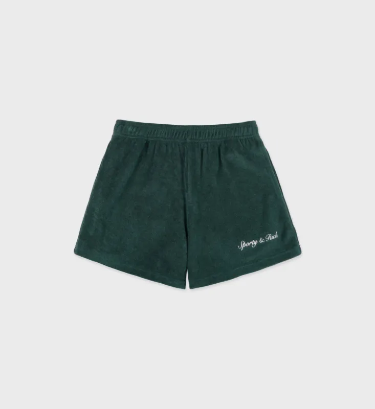Syracuse Terry Short - Forest/White sold by Sporty and Rich