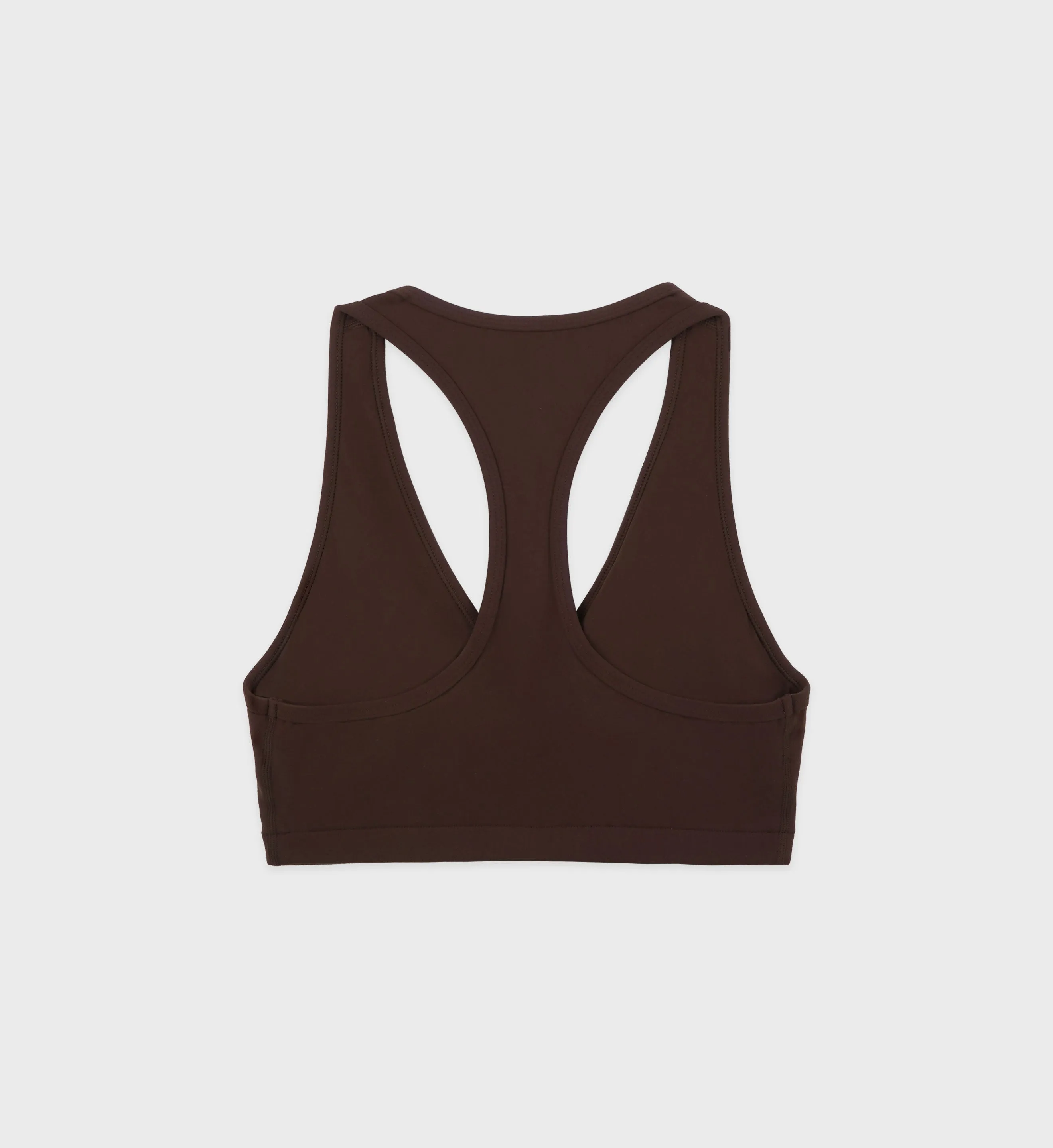 Runner Script V-Neck Sports Bra - Chocolate/White sold by Sporty and Rich product image thumbnail 2