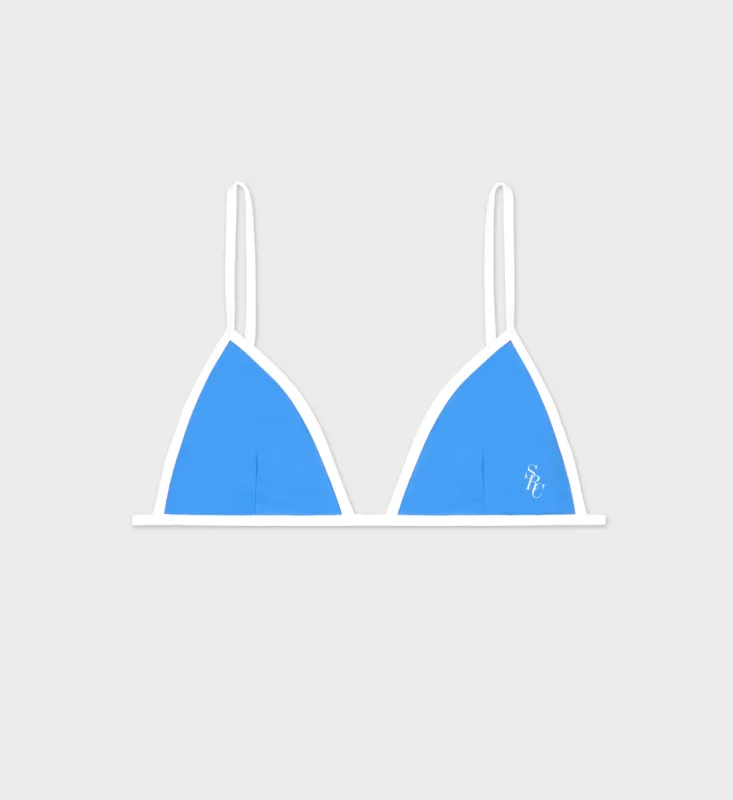 Kate Bikini Top - Malibu Blue/White sold by Sporty and Rich