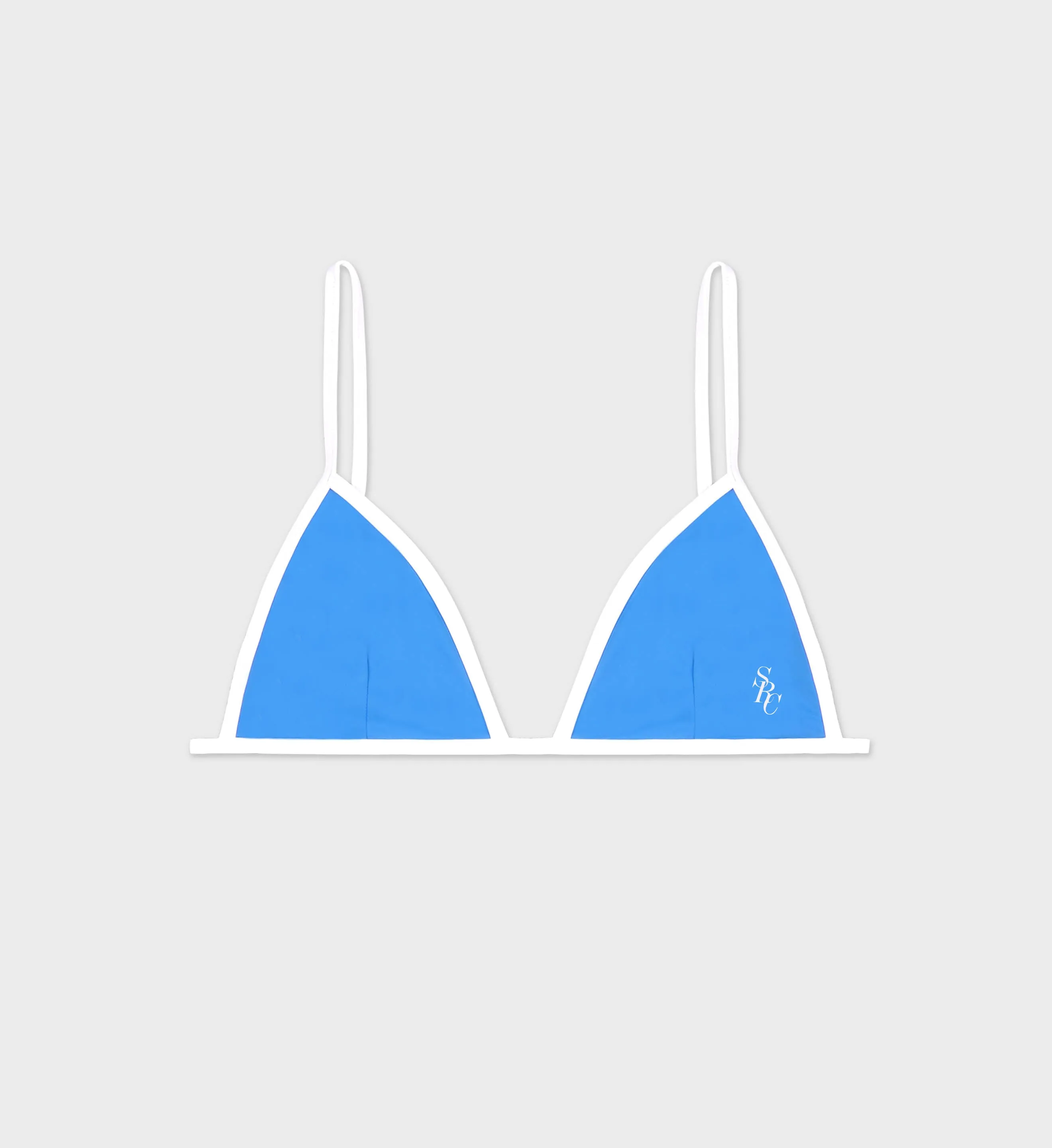 Kate Bikini Top - Malibu Blue/White sold by Sporty and Rich
