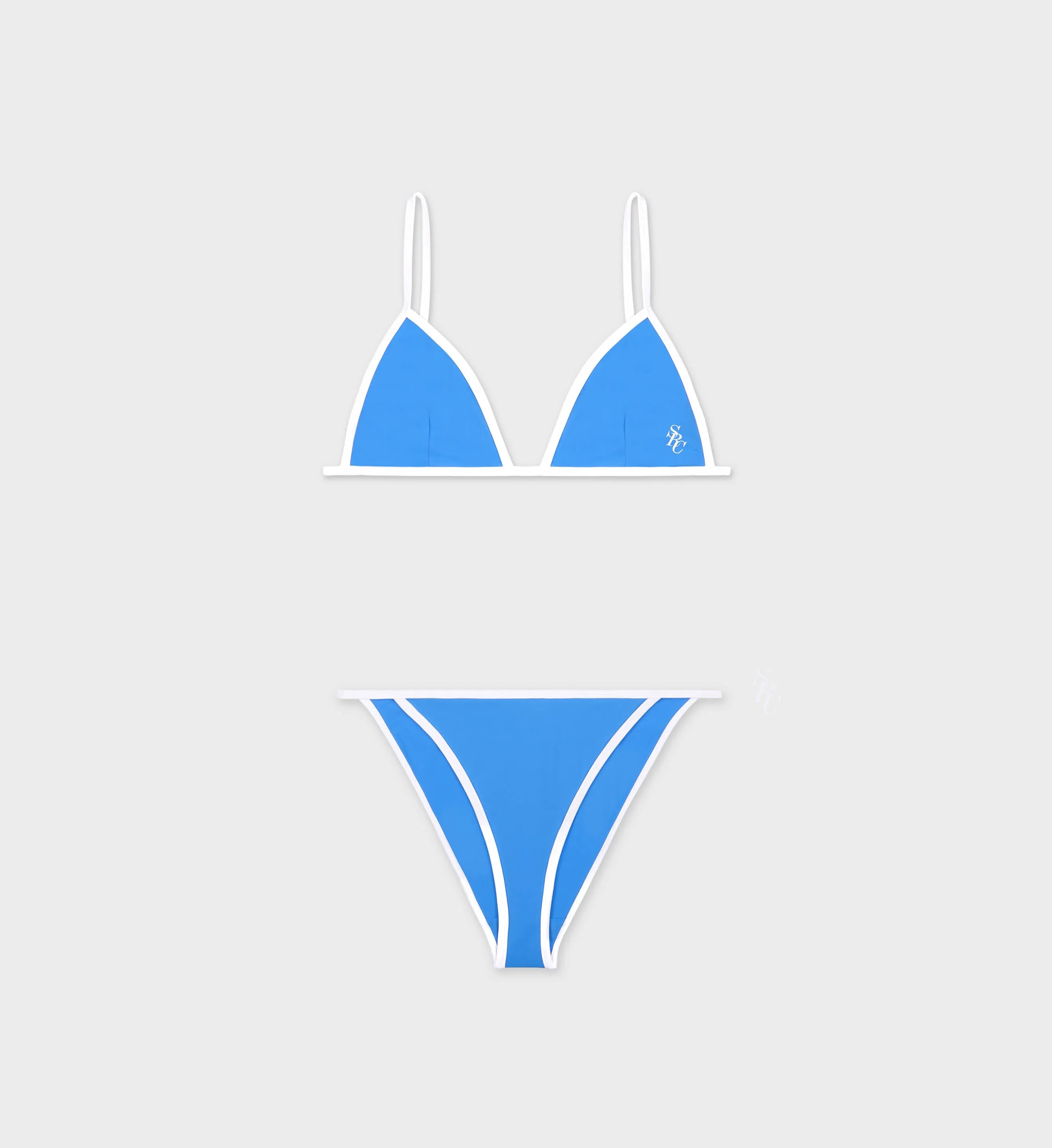 Kate Bikini Top - Malibu Blue/White sold by Sporty and Rich product image thumbnail 2