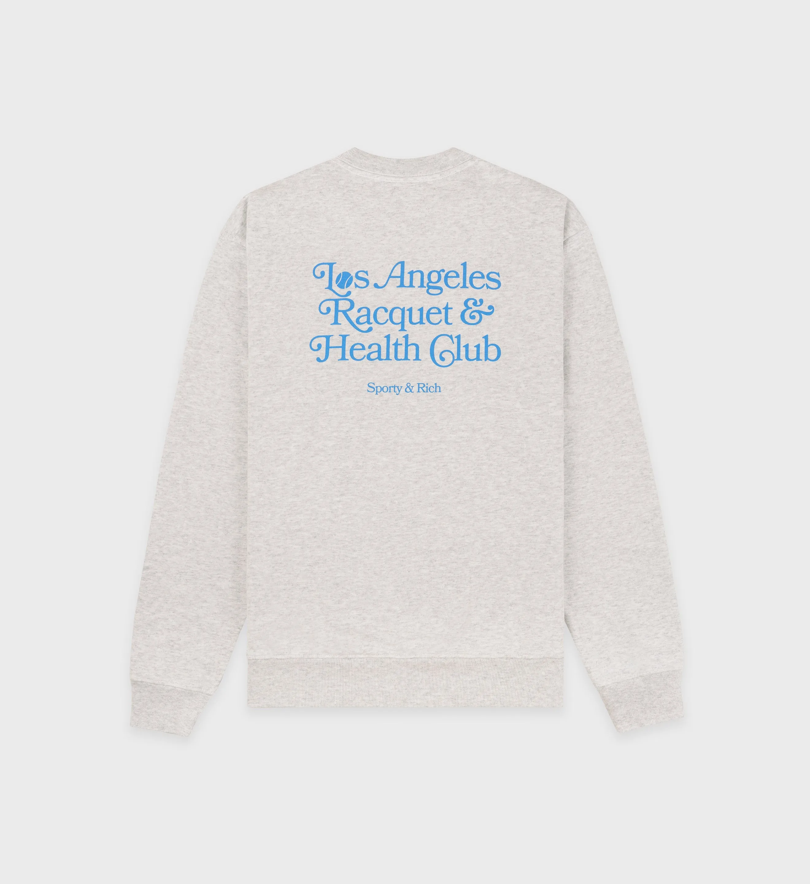 LA Racquet Club Crewneck - Heather Gray/Steel Blue sold by Sporty and Rich product image thumbnail 2