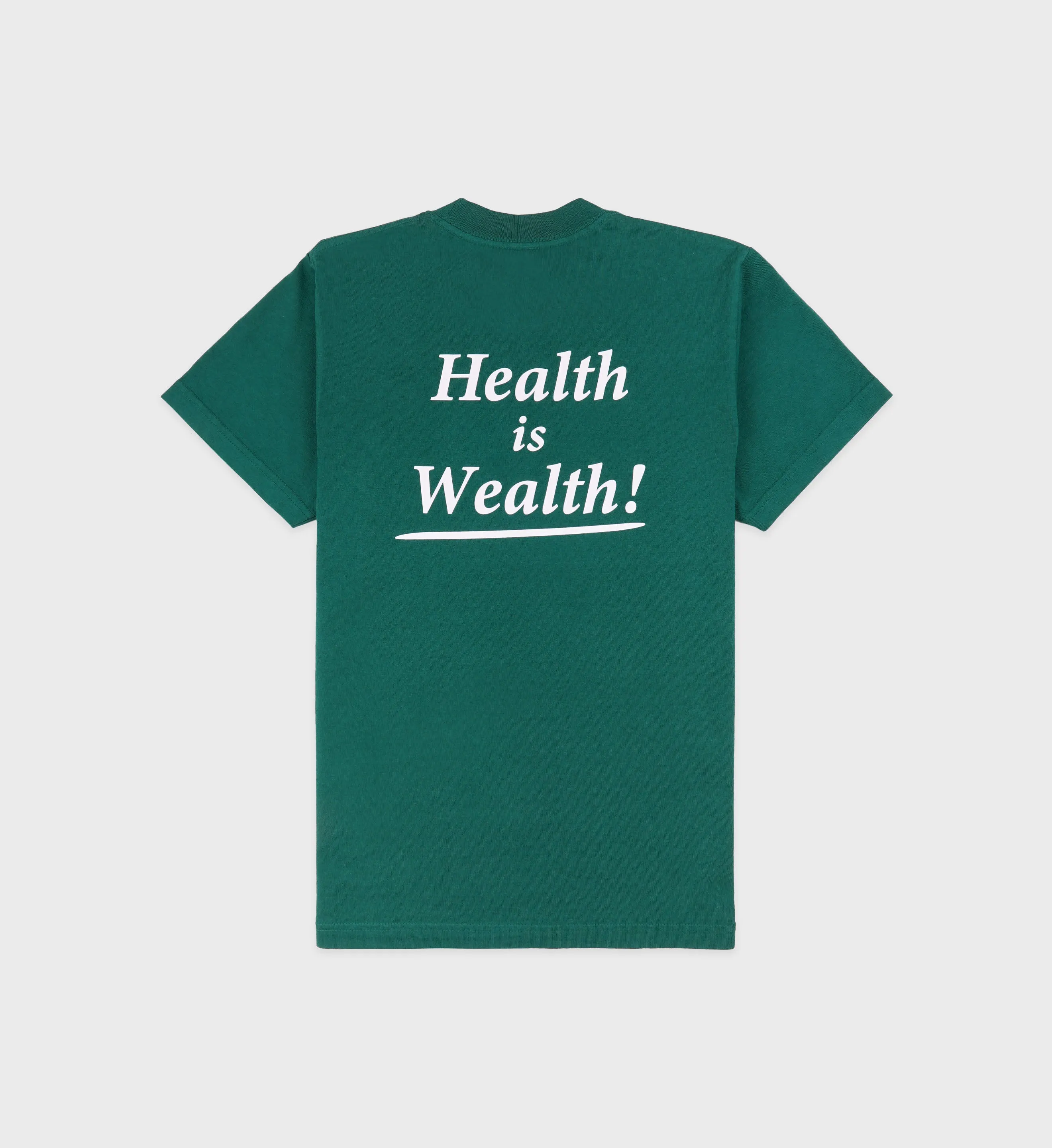 Health Is Wealth T-Shirt - Alpine/White sold by Sporty and Rich product image thumbnail 2