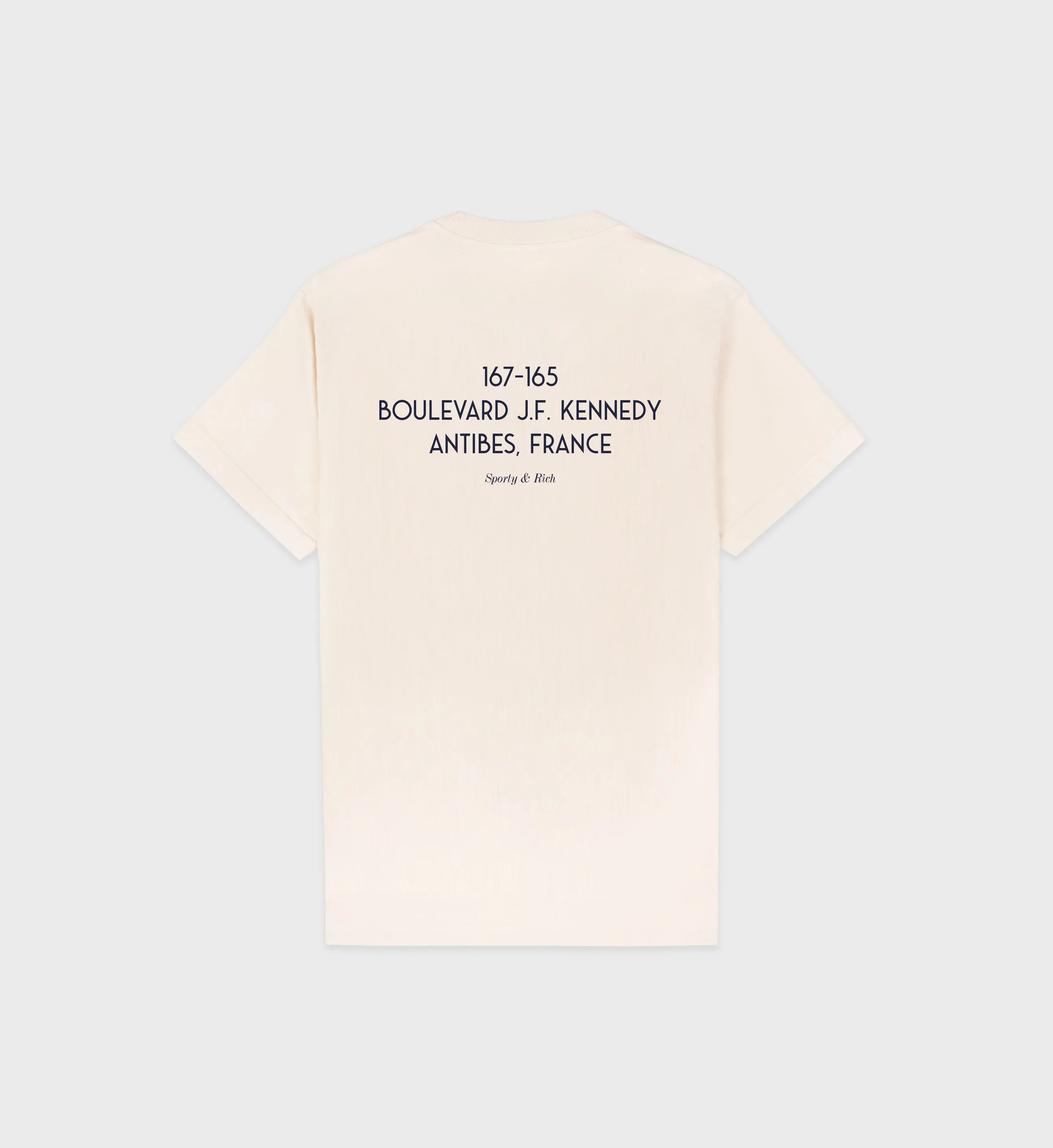 Eden Crest Kennedy T-Shirt - Cream/Navy sold by Sporty and Rich product image thumbnail 2