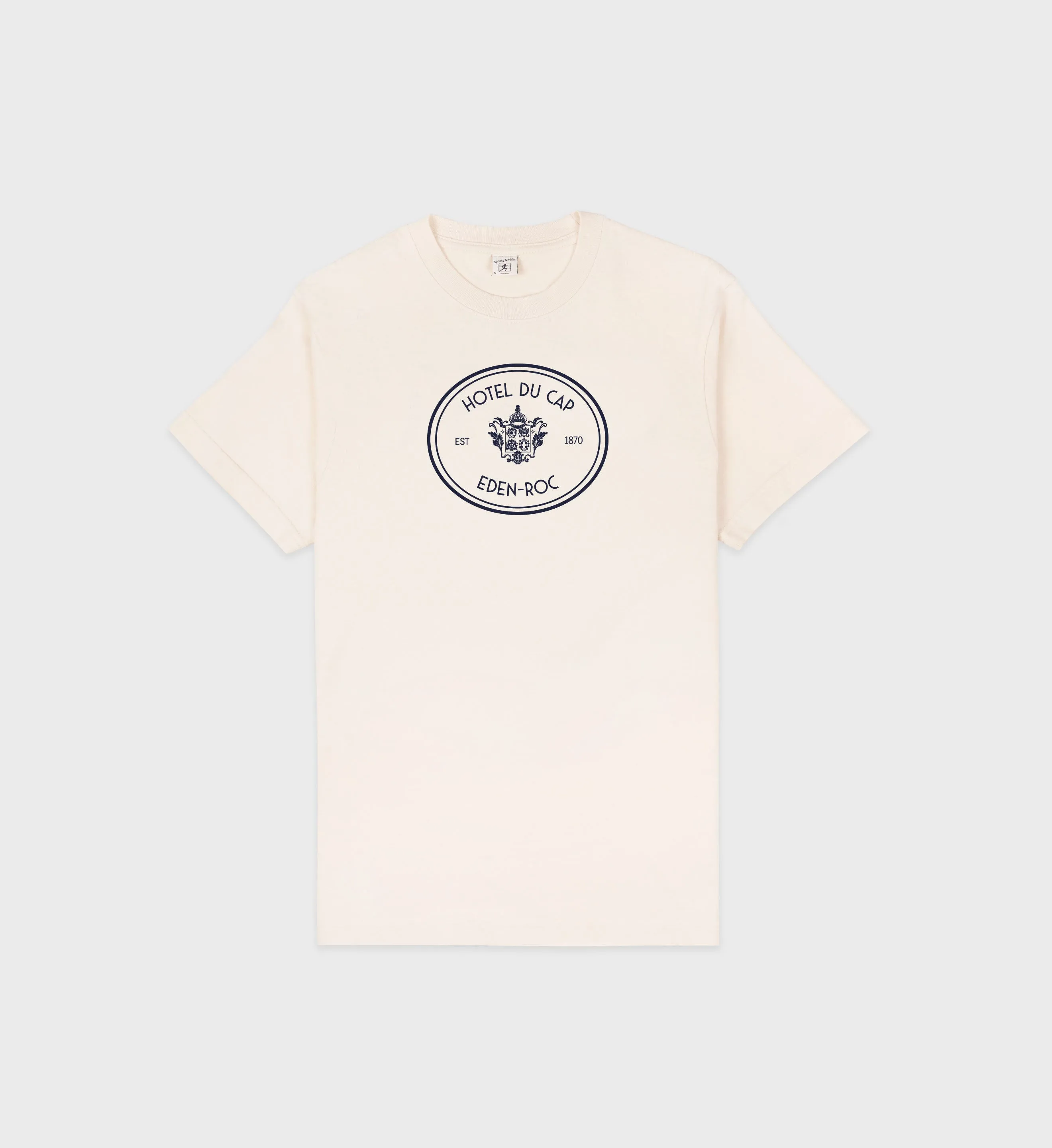 Eden Crest Kennedy T-Shirt - Cream/Navy sold by Sporty and Rich