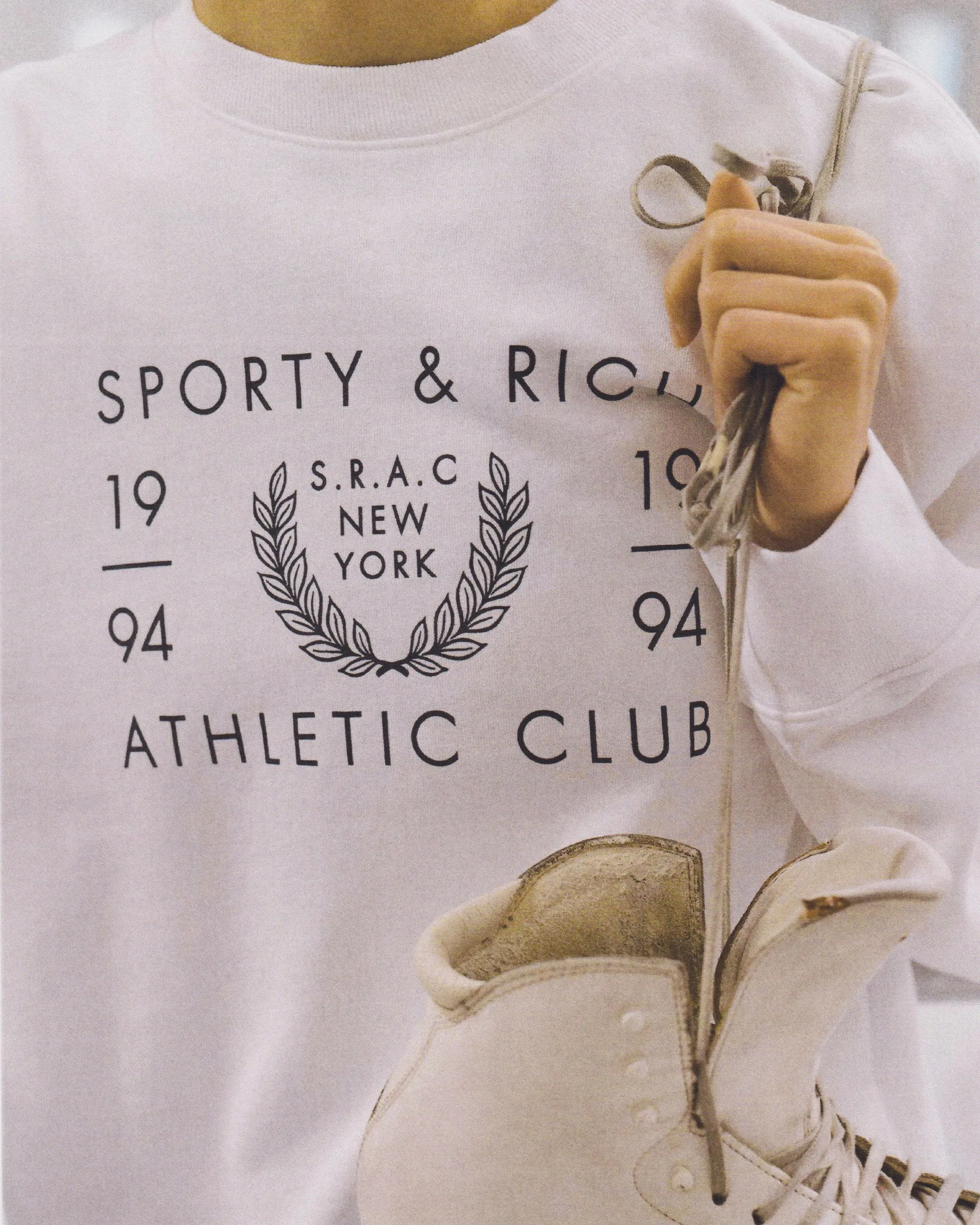 SRAC Crewneck - White/Navy sold by Sporty and Rich product image thumbnail 5