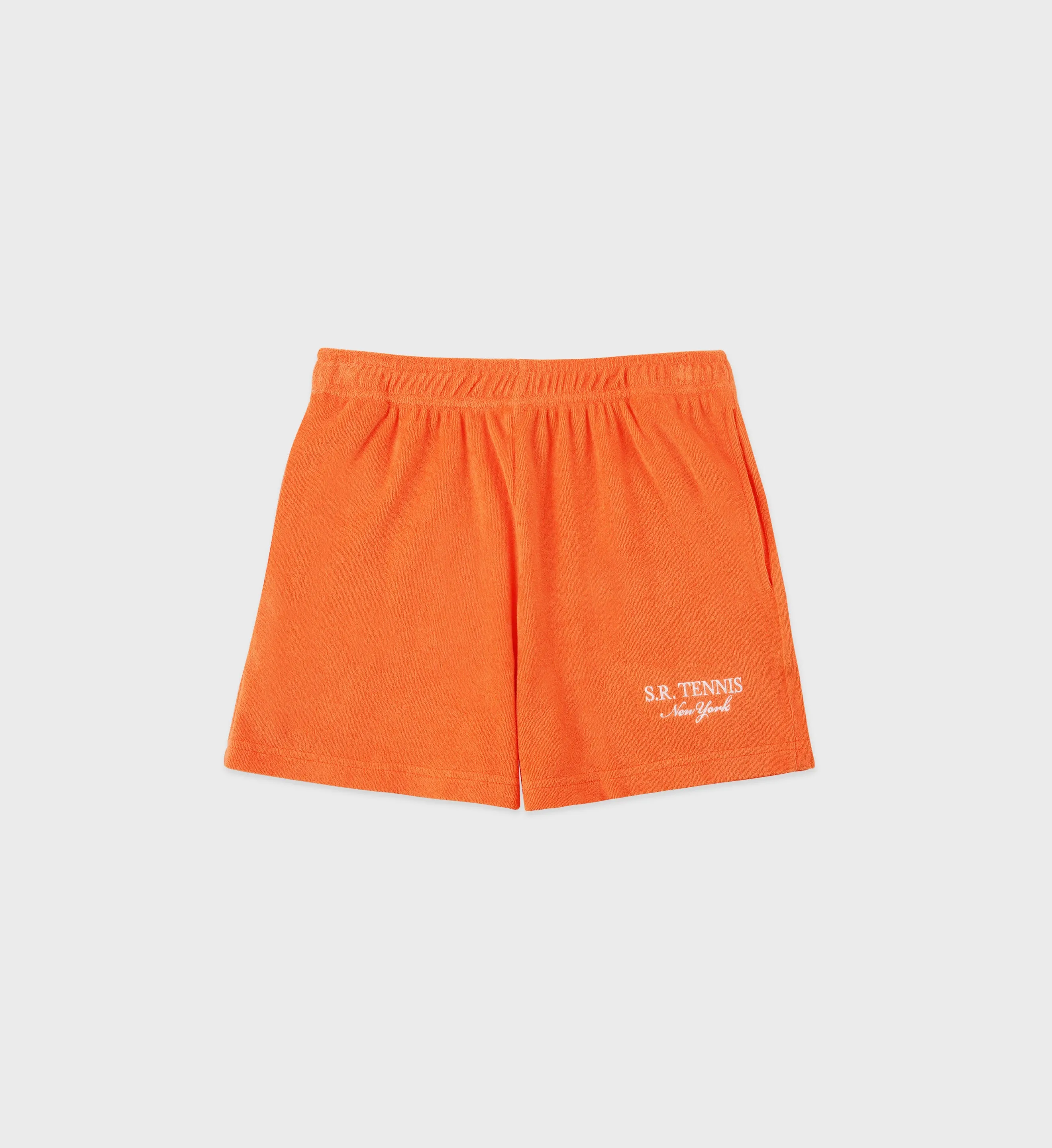 SR Tennis Terry Short - Pomodoro/White sold by Sporty and Rich