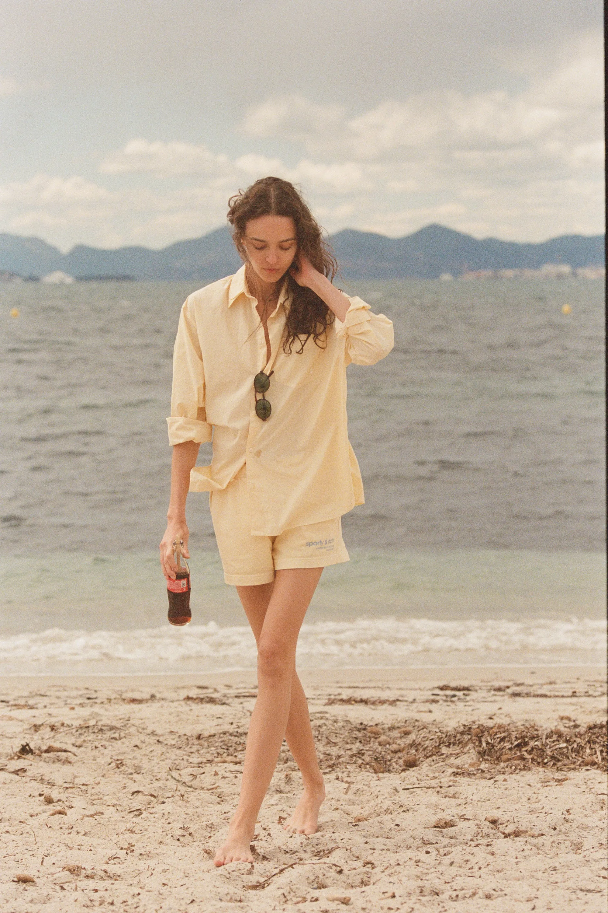 SRC Oversized Shirt - Almond/White sold by Sporty and Rich product image thumbnail 4