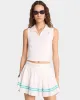 SRC Sports Polo Vest - Coconut/Caribbean sold by Sporty and Rich