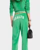 Health Ivy Velour Sweatpant - Verde/White sold by Sporty and Rich