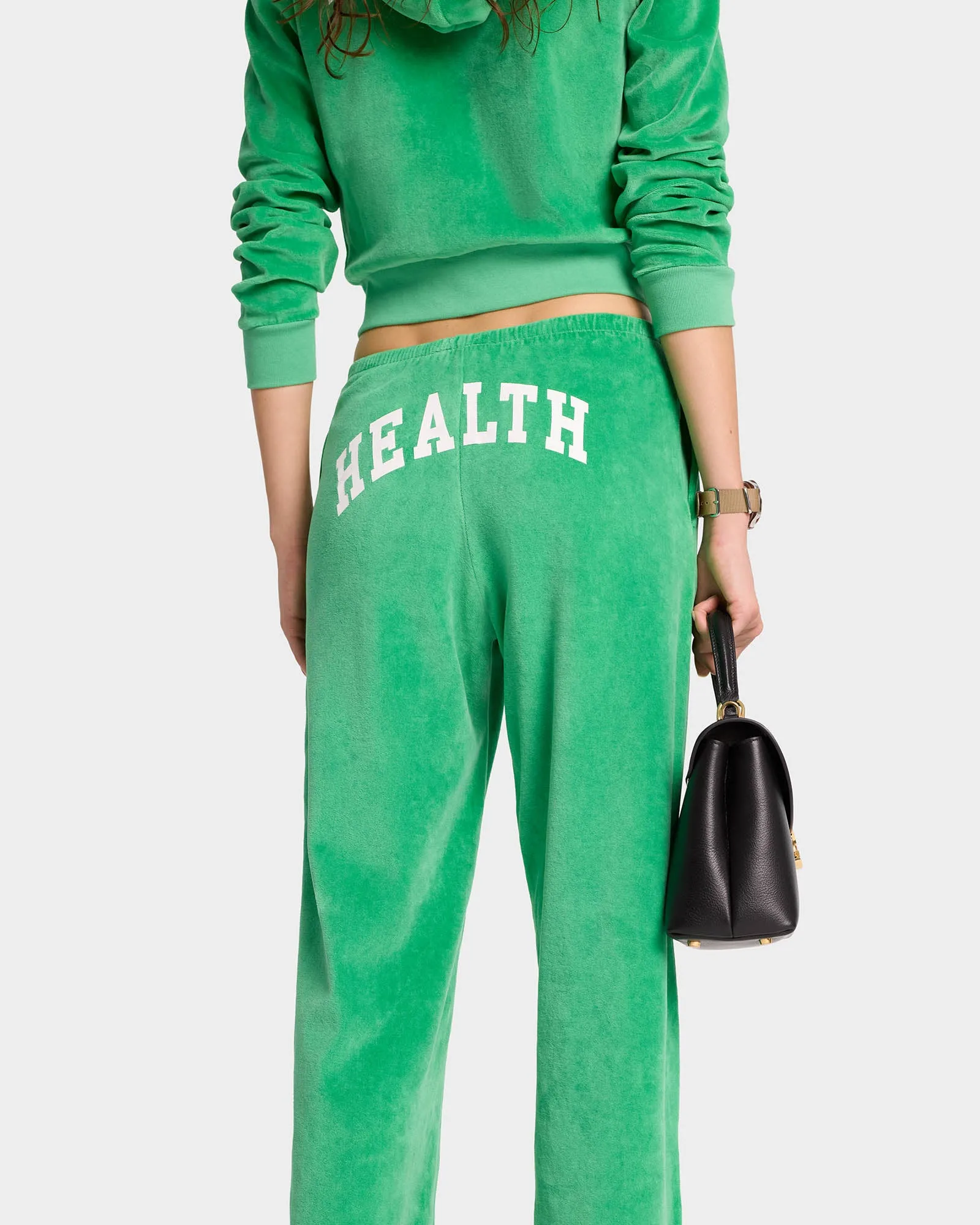 Health Ivy Velour Sweatpant - Verde/White sold by Sporty and Rich product image thumbnail 5