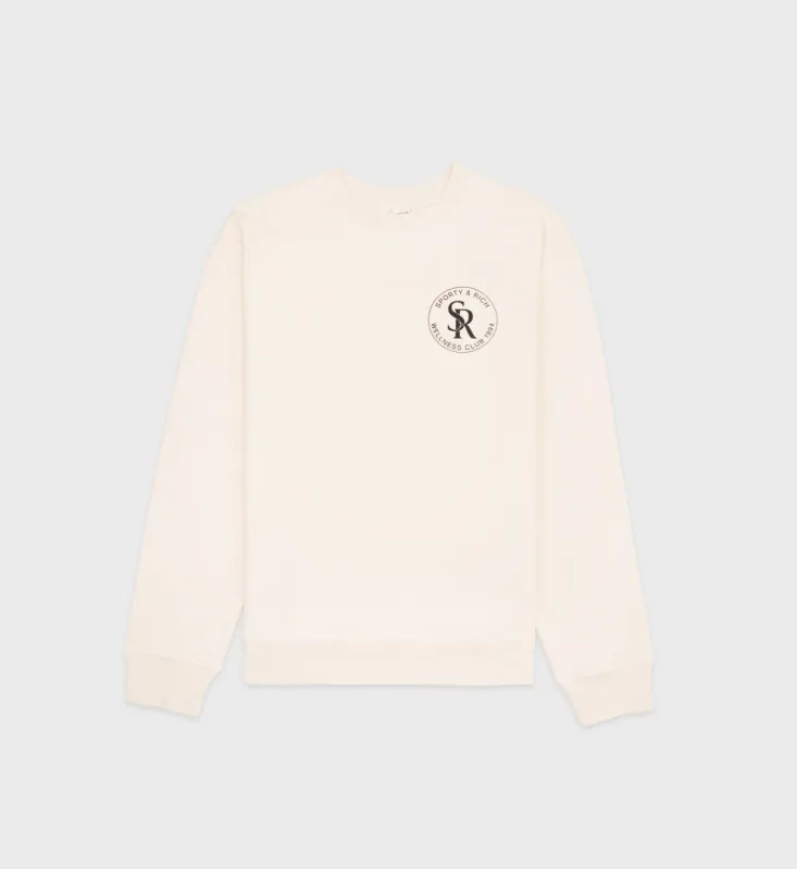 S&R Crewneck - Cream/Black sold by Sporty and Rich