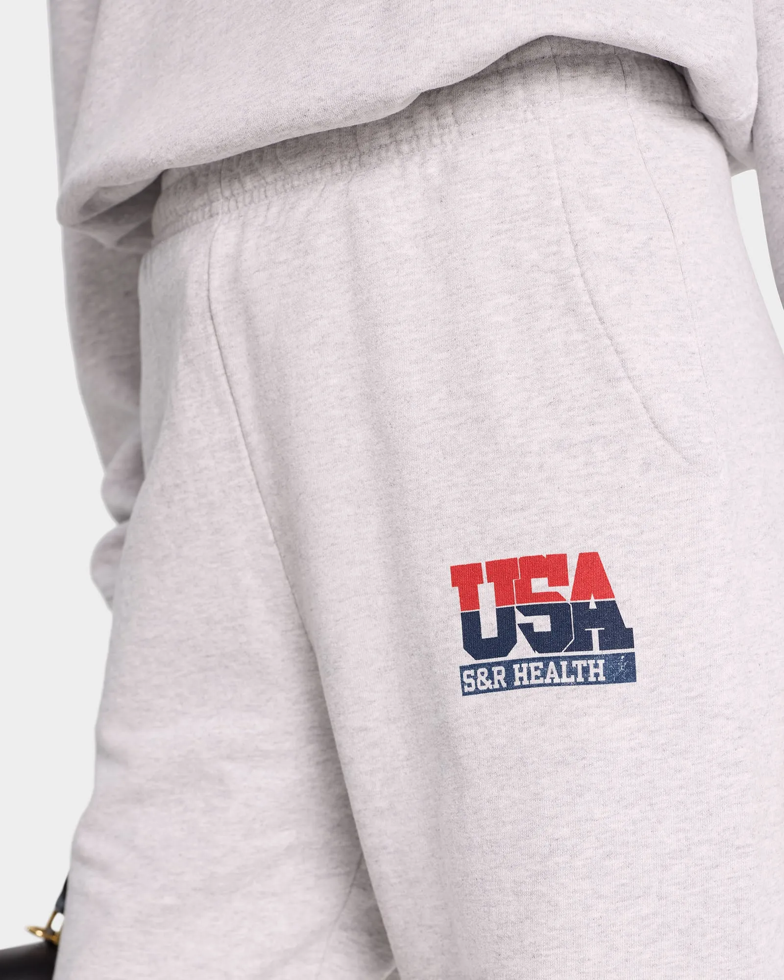 USA Sweatpant - Heather Gray/Navy/Sports Red sold by Sporty and Rich product image thumbnail 4