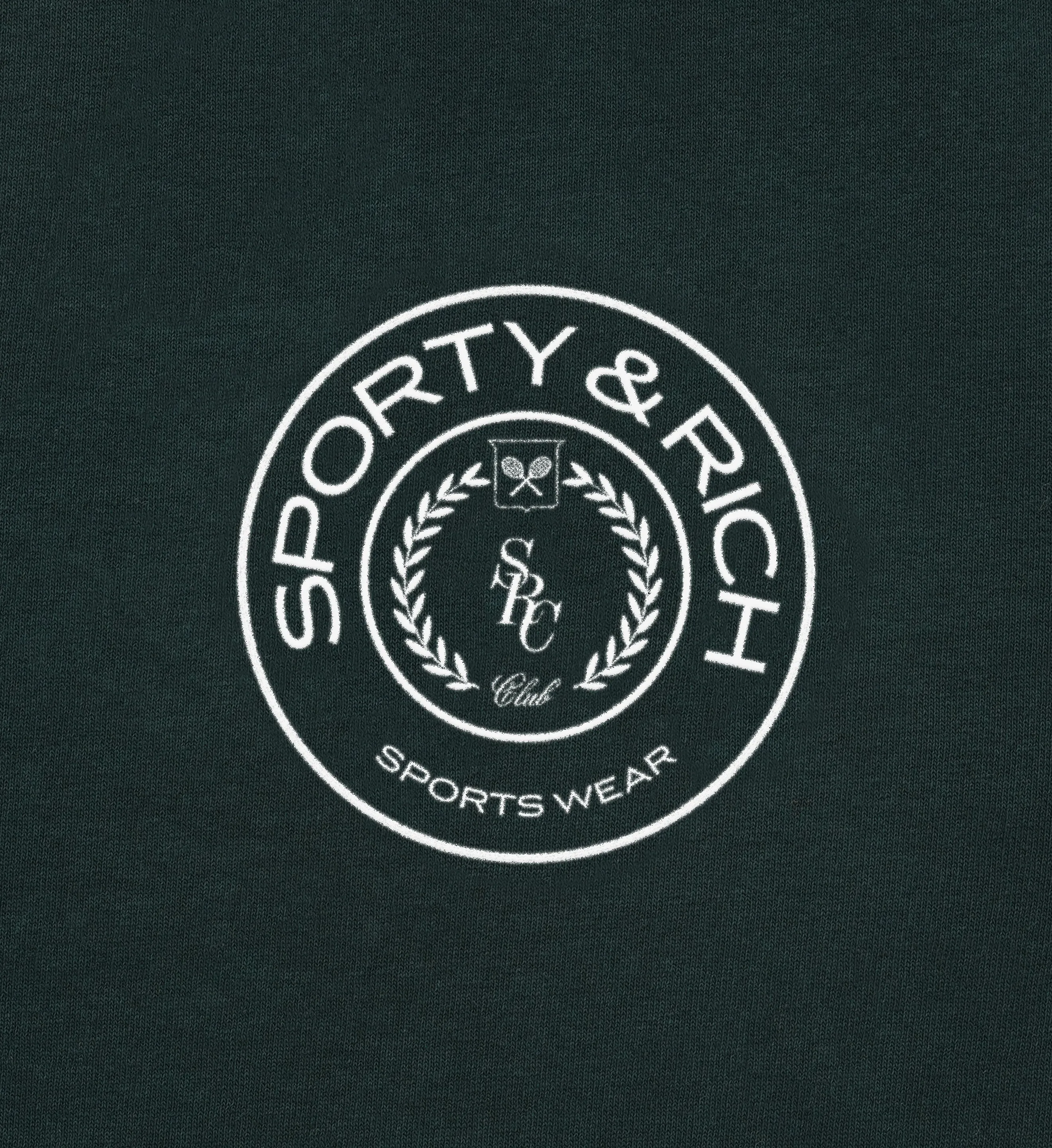 Connecticut Crest Flocked Quarter Zip - Forest sold by Sporty and Rich product image thumbnail 3