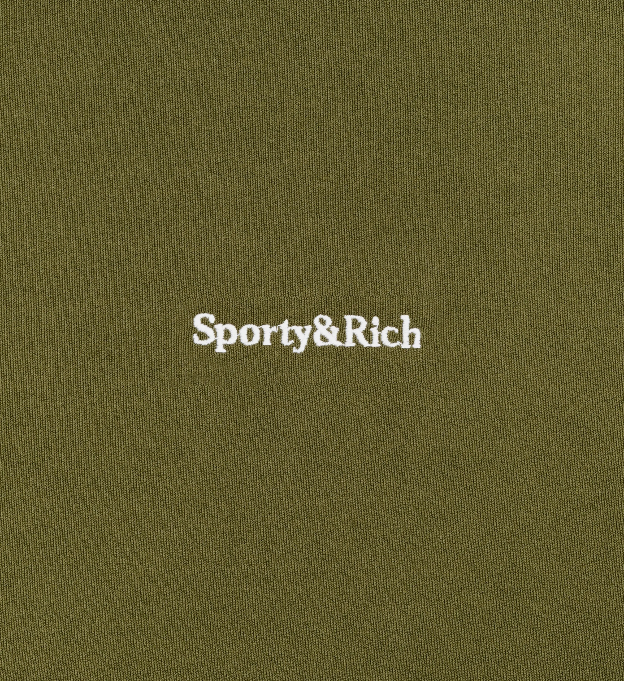 Serif Logo Sweatpant - Army sold by Sporty and Rich product image thumbnail 3