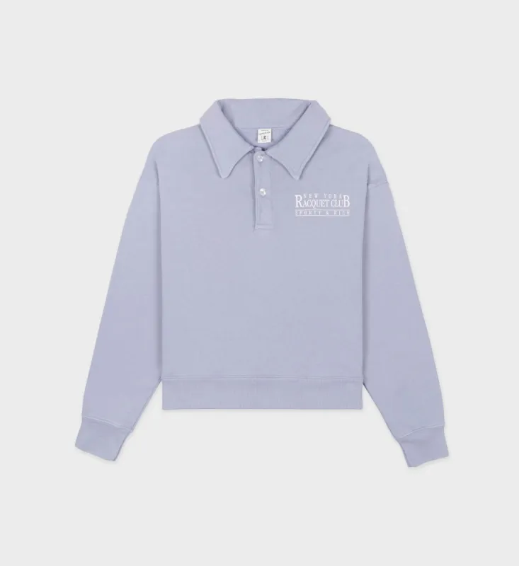 NY Racquet Club Polo - Washed Periwinkle/White sold by Sporty and Rich