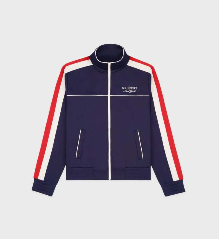 SR Sport Track Jacket - Navy/White sold by Sporty and Rich