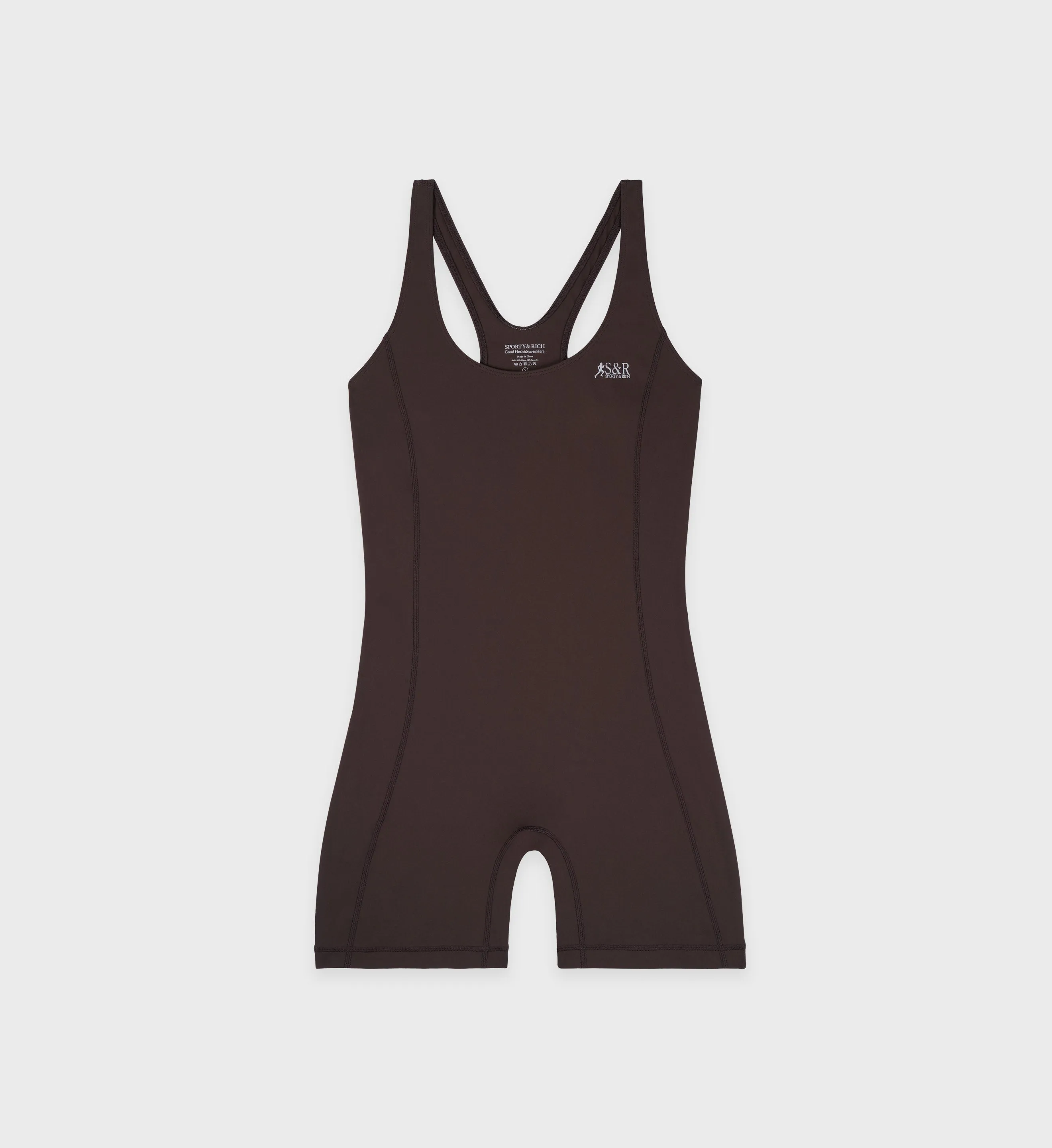 Action Logo Unitard - Cocoa/Milk sold by Sporty and Rich