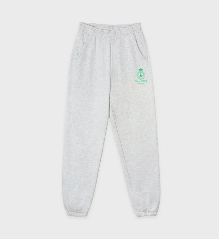 Crown Sweatpant - Heather Gray sold by Sporty and Rich