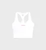 Serif Logo Sports Tank - White/Bright Red sold by Sporty and Rich