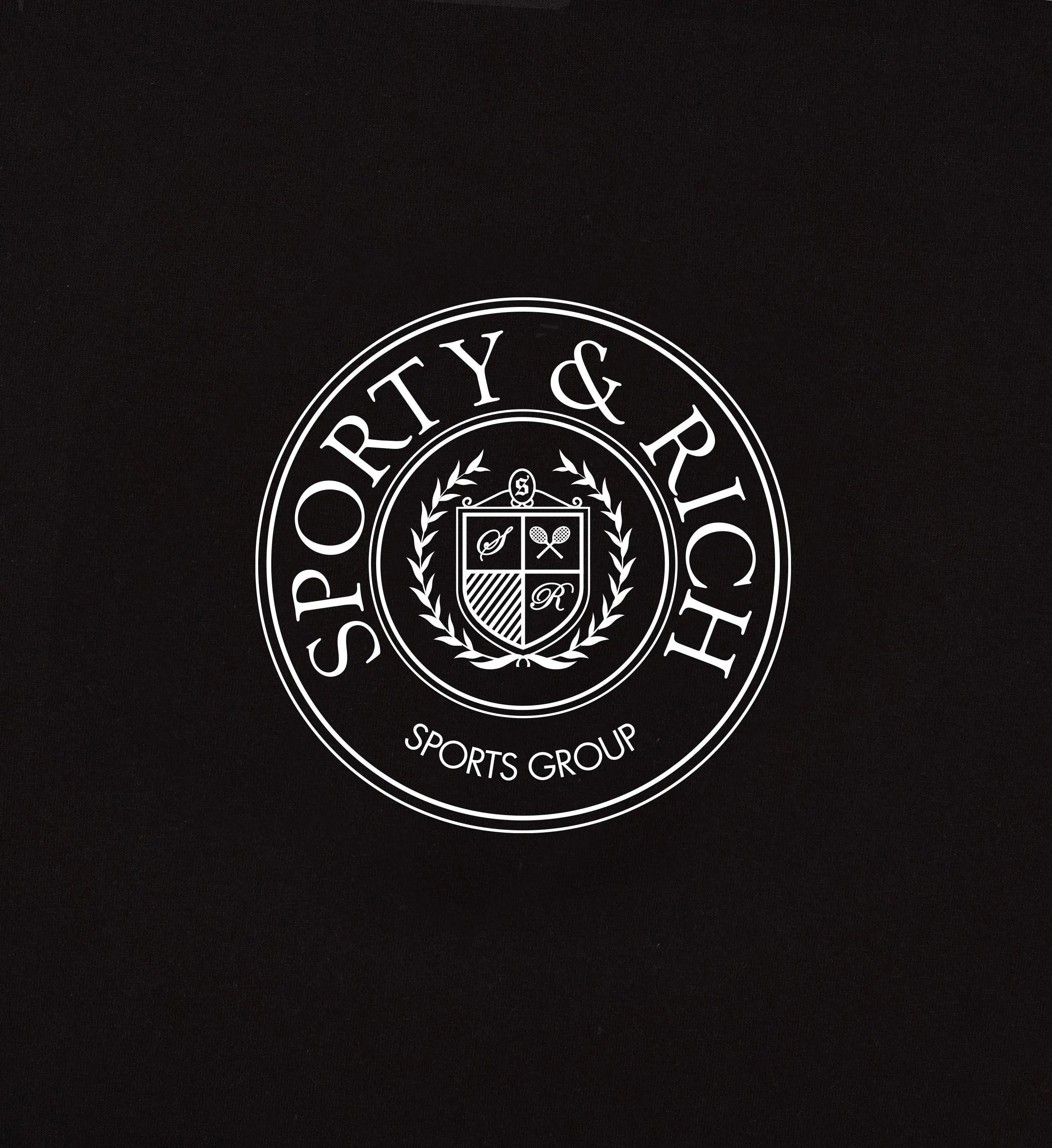 Connecticut Crest T-Shirt - Black/White sold by Sporty and Rich product image thumbnail 3