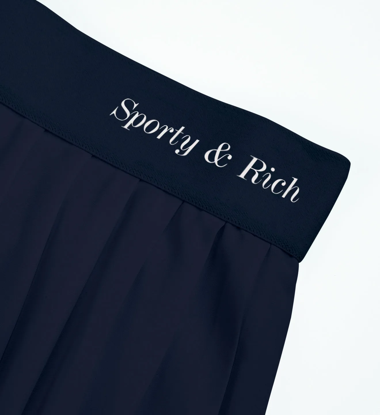 Classic Logo Pleated Skirt - Navy sold by Sporty and Rich product image thumbnail 3