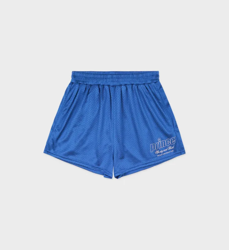 Prince Health Mesh Disco Short - Lapis/White made by Sporty and Rich