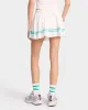 Serif Logo Pleated Skirt - Coconut/Caribbean sold by Sporty and Rich
