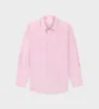 Hotel du Cap Cursive Oversized Shirt - Pink Striped sold by Sporty and Rich
