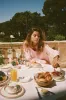Hotel du Cap Cursive Oversized Shirt - Pink Striped sold by Sporty and Rich