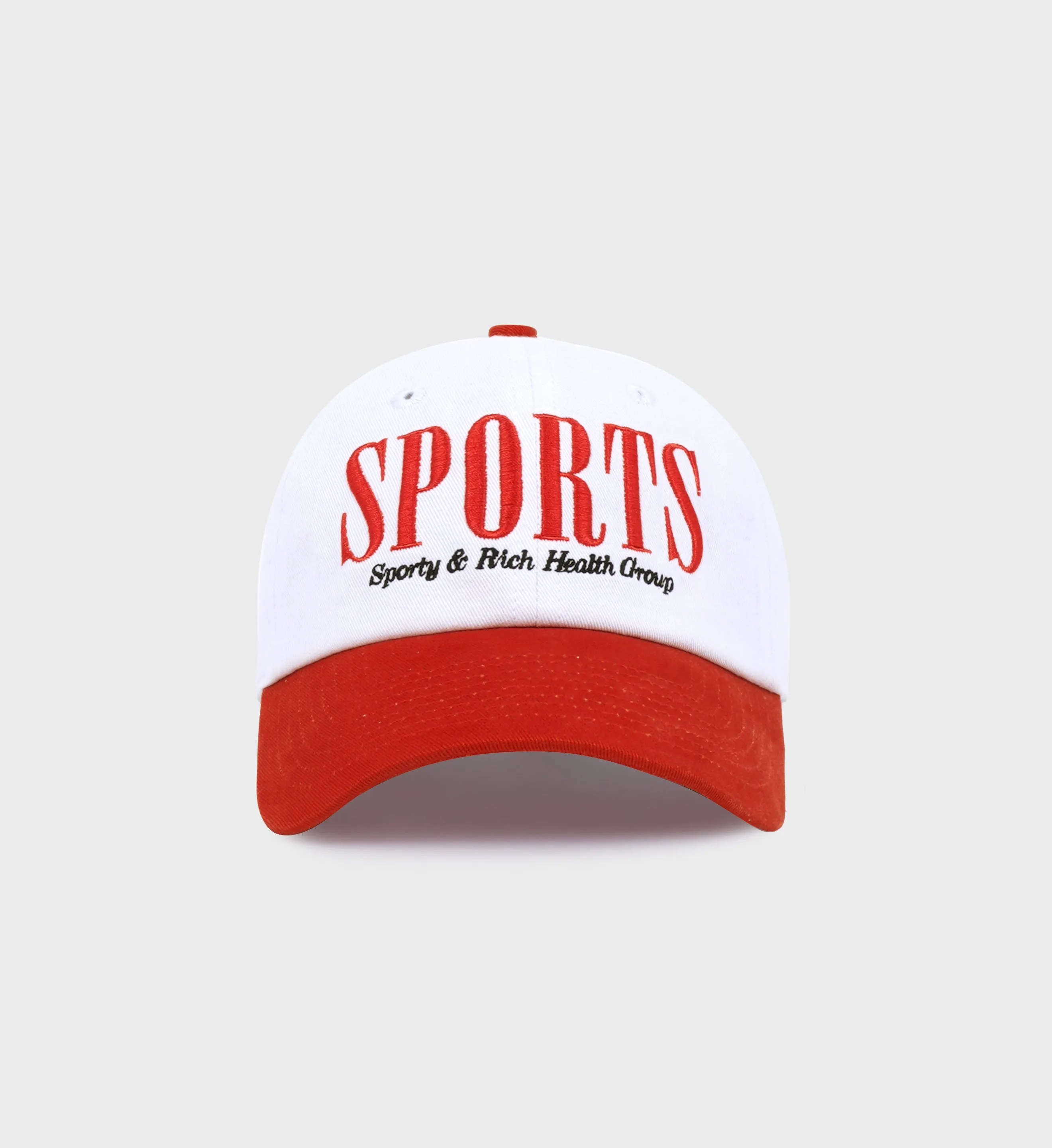 Sports Hat - White/Bright Red sold by Sporty and Rich