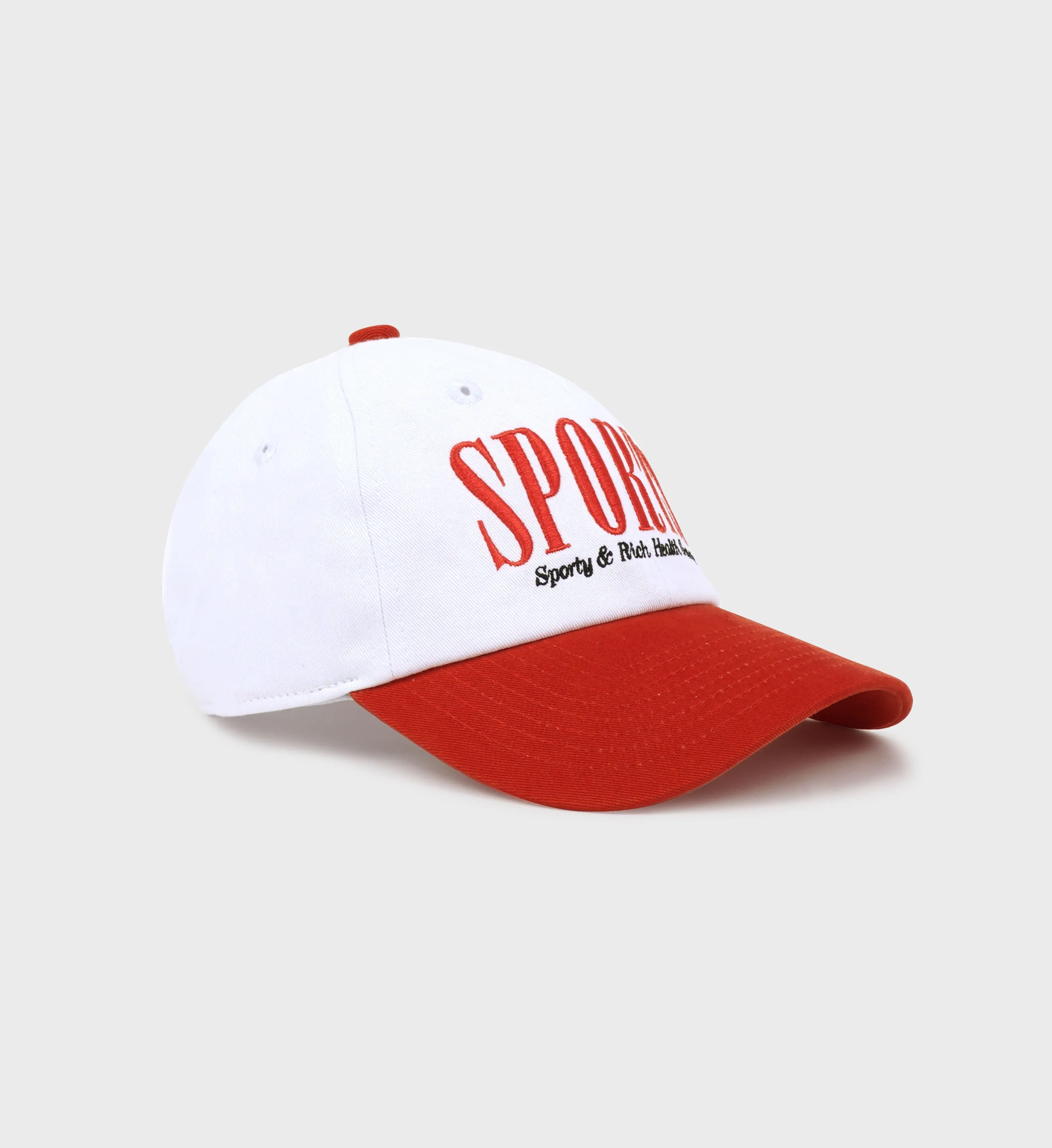 Sports Hat - White/Bright Red sold by Sporty and Rich product image thumbnail 2