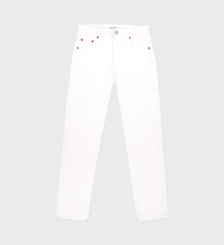 Vintage Fit Straight Leg Denim - Off White sold by Sporty and Rich