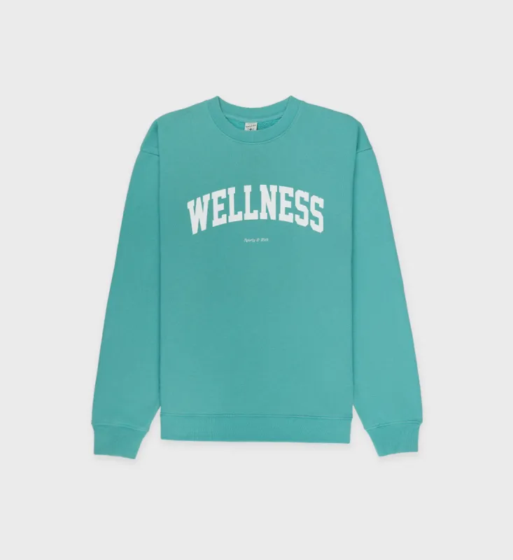 Wellness Ivy Crewneck - Faded teal sold by Sporty and Rich