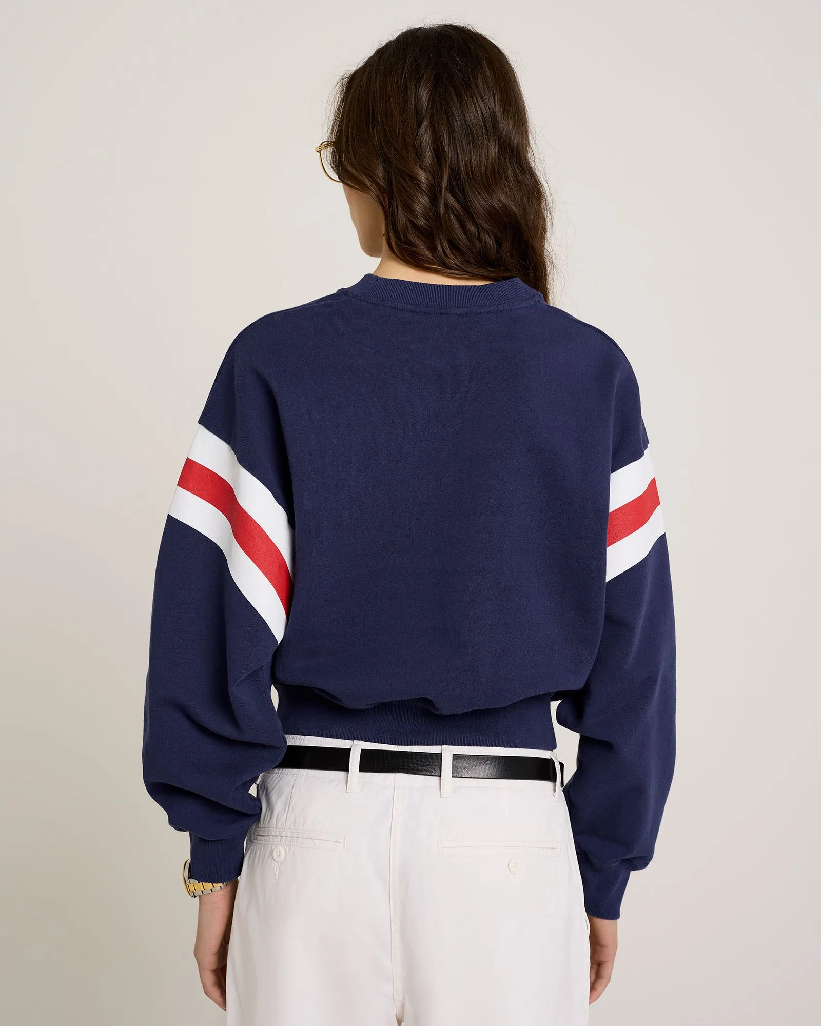 Wellness Ivy Rugby Crewneck - Navy/Red/White sold by Sporty and Rich product image thumbnail 5