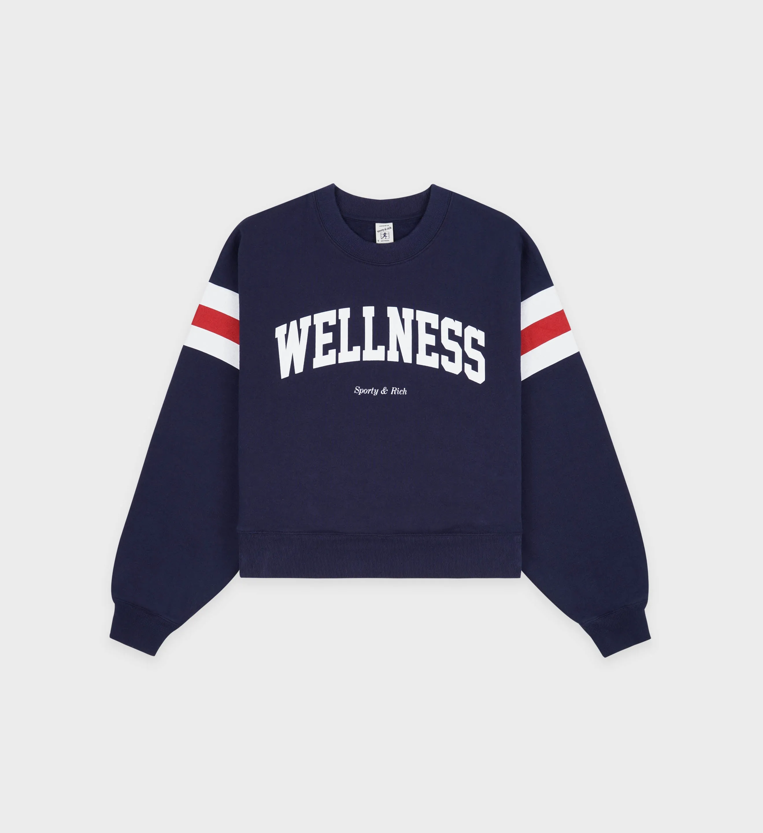 Wellness Ivy Rugby Crewneck - Navy/Red/White sold by Sporty and Rich