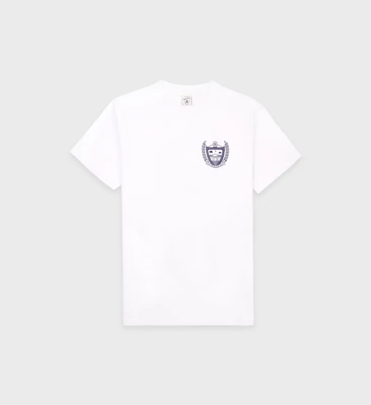 Beverly Hills T-Shirt - White/Navy sold by Sporty and Rich