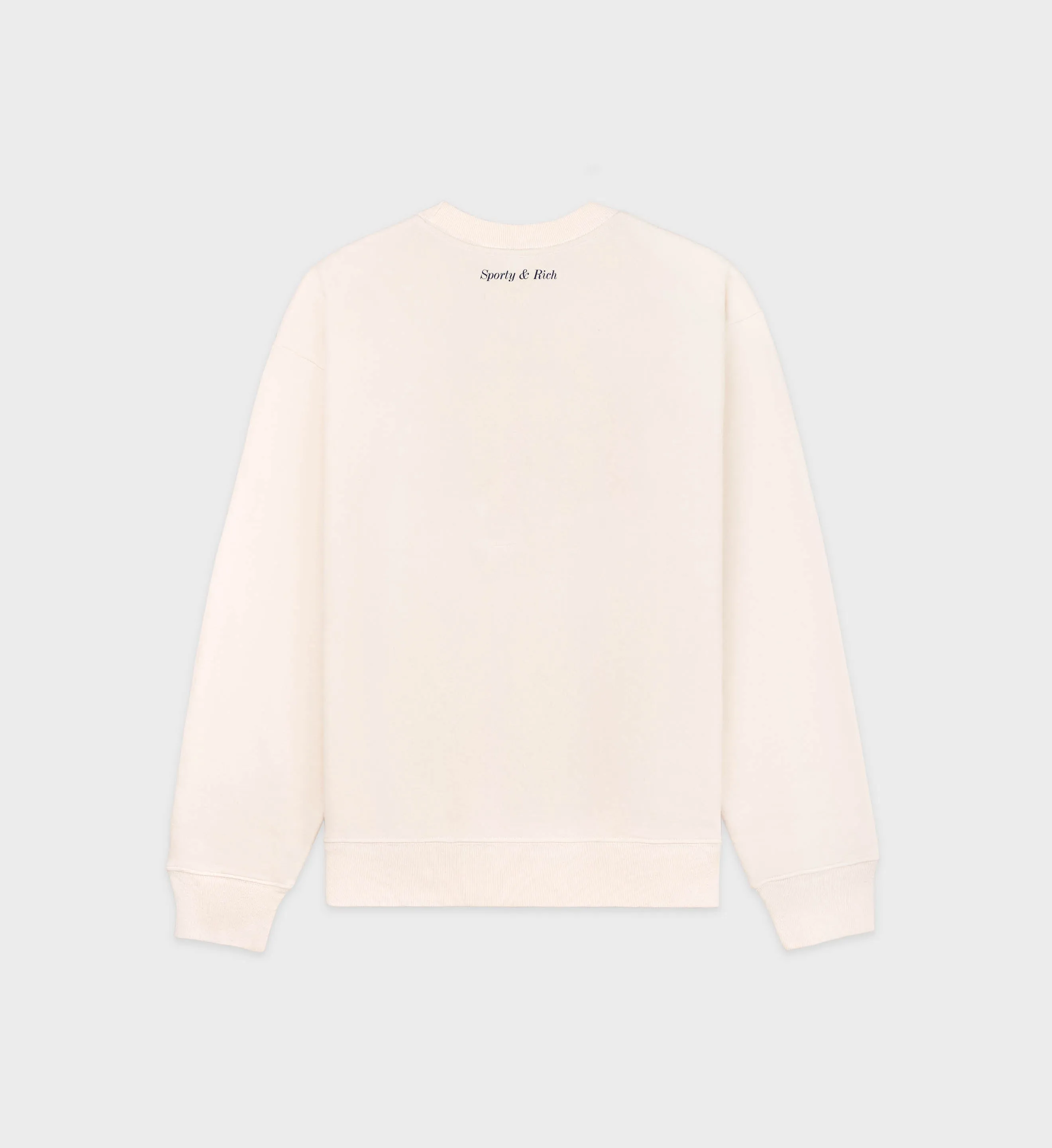 Eden Crest Crewneck - Cream/Navy sold by Sporty and Rich product image thumbnail 2
