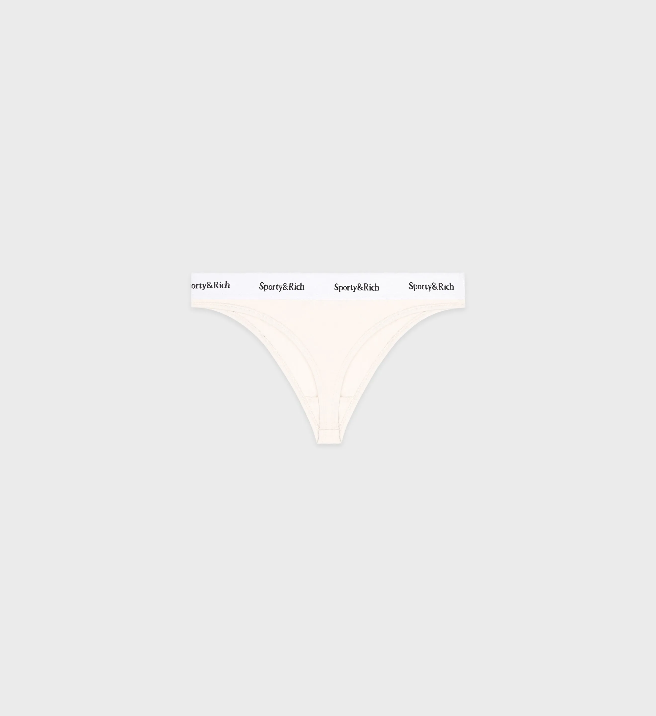 Serif Logo Thong - Cream sold by Sporty and Rich product image thumbnail 2