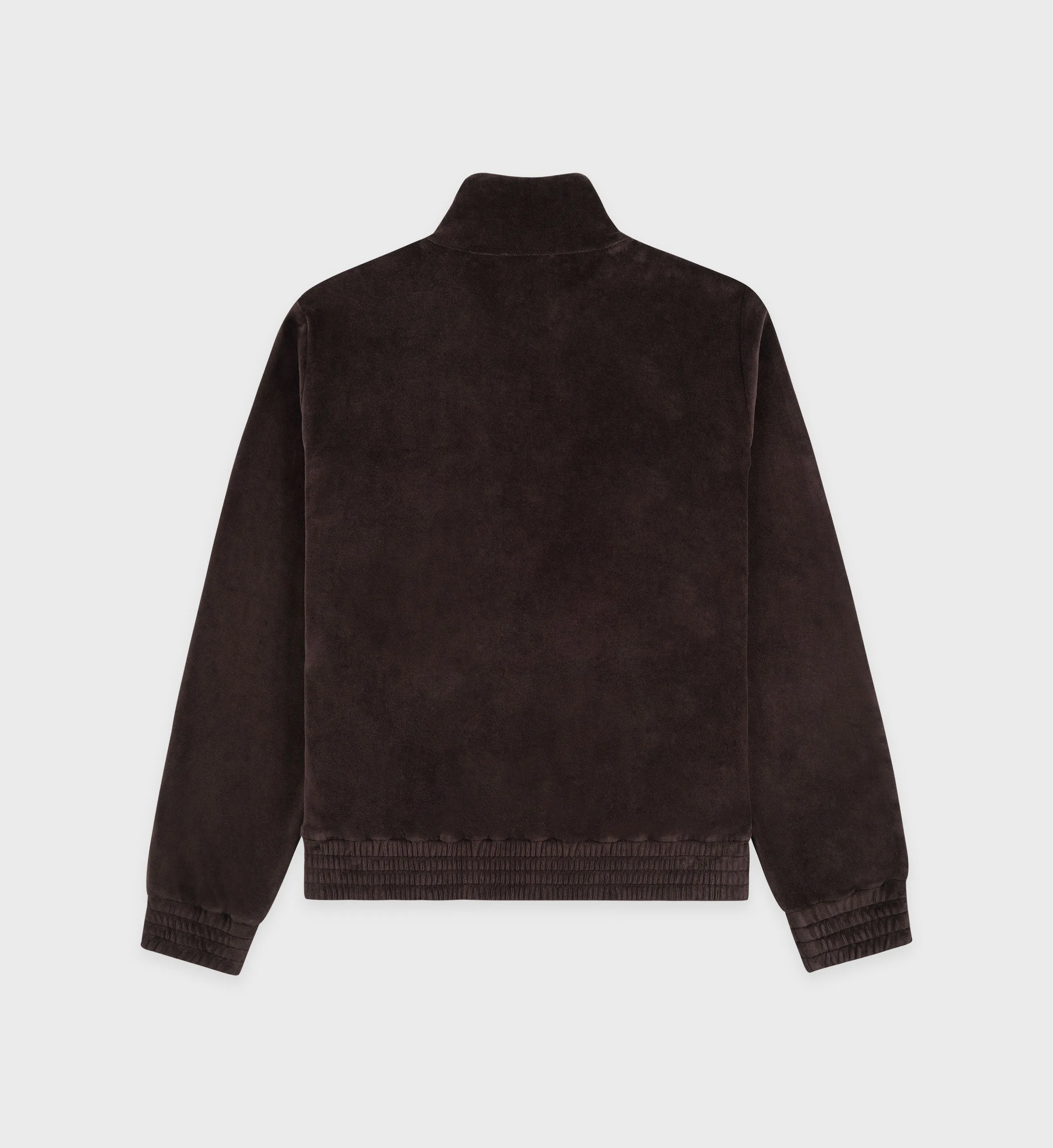 Script Velour Track Jacket - Chocolate/Cream sold by Sporty and Rich product image thumbnail 2